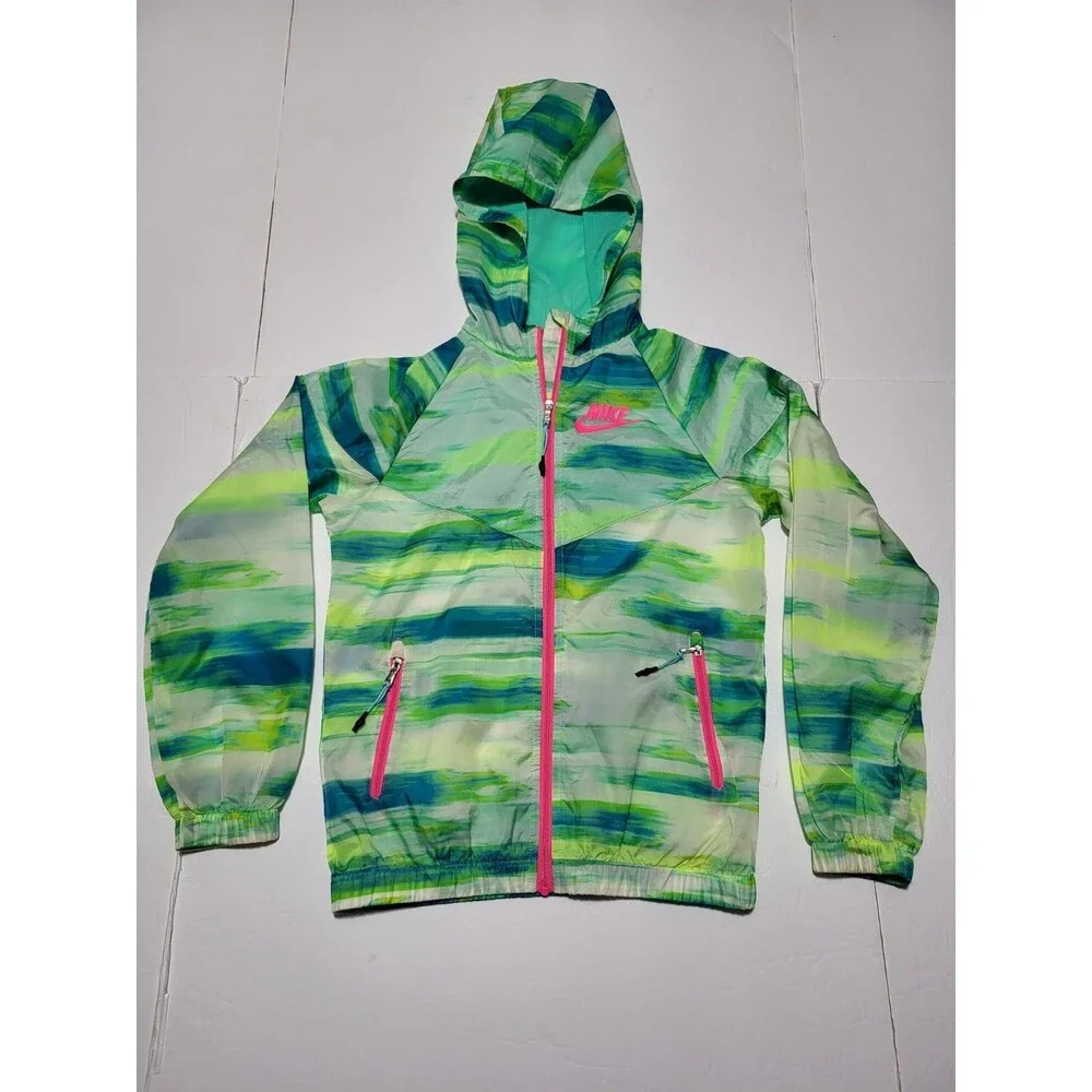 (#19) Nike Windrunner Multicolor Full-Zip Size Youth Medium Lightweight